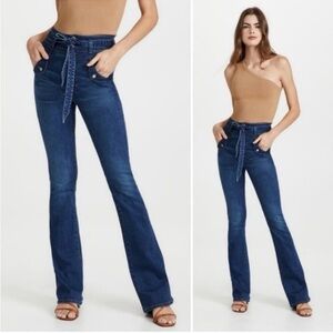 Veronica Beard Gisselle High‎ Waist Slim Flare Jeans in Bright Blue Size 28